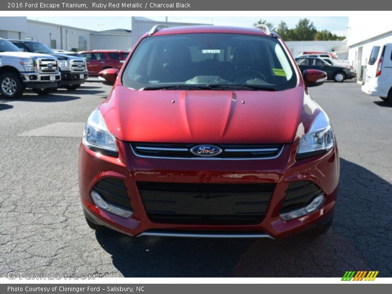 Ruby Red Metallic / Charcoal Black 2016 Ford Escape Titanium