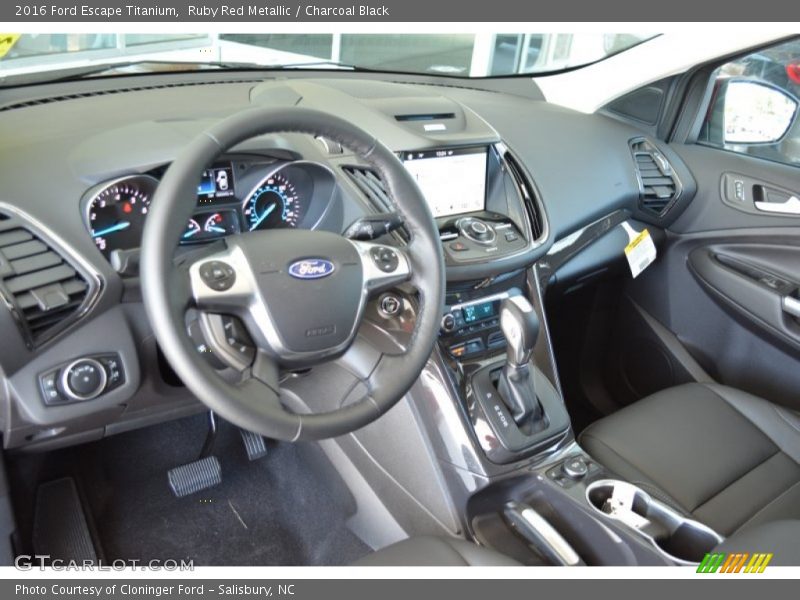 Ruby Red Metallic / Charcoal Black 2016 Ford Escape Titanium