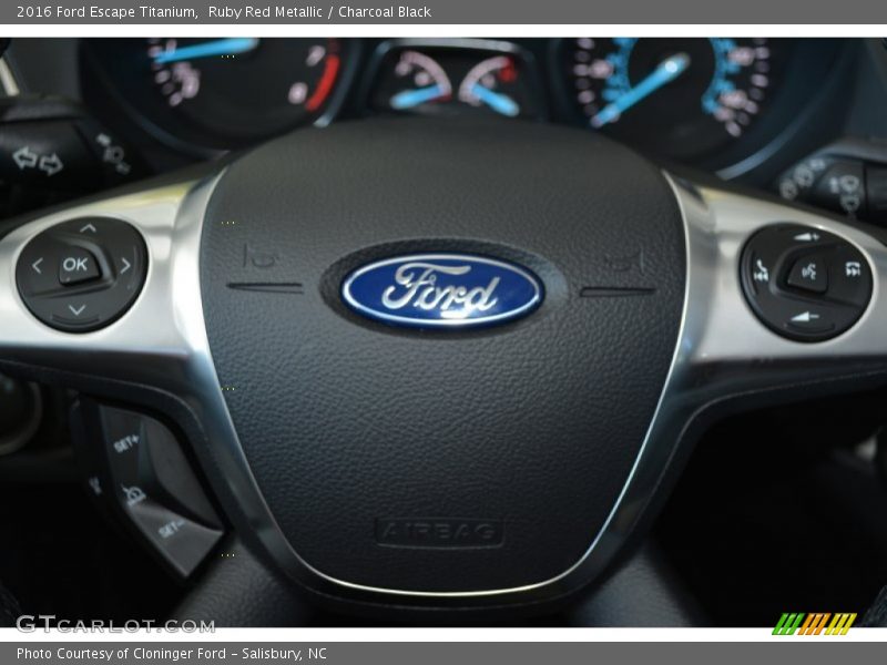 Ruby Red Metallic / Charcoal Black 2016 Ford Escape Titanium