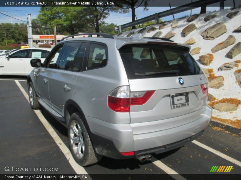 Titanium Silver Metallic / Sand Beige 2010 BMW X3 xDrive30i