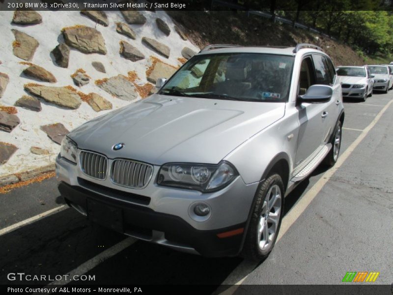 Titanium Silver Metallic / Sand Beige 2010 BMW X3 xDrive30i