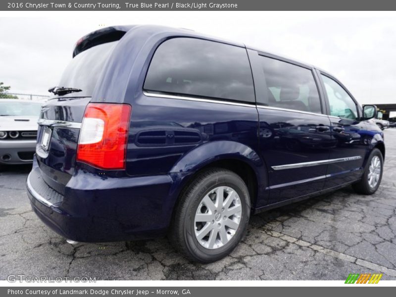 True Blue Pearl / Black/Light Graystone 2016 Chrysler Town & Country Touring