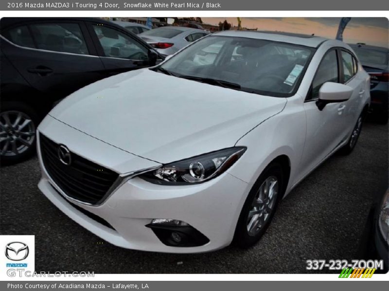 Snowflake White Pearl Mica / Black 2016 Mazda MAZDA3 i Touring 4 Door