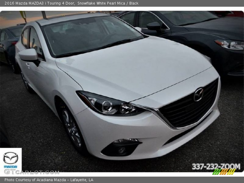 Snowflake White Pearl Mica / Black 2016 Mazda MAZDA3 i Touring 4 Door