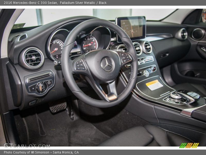Palladium Silver Metallic / Black 2016 Mercedes-Benz C 300 Sedan