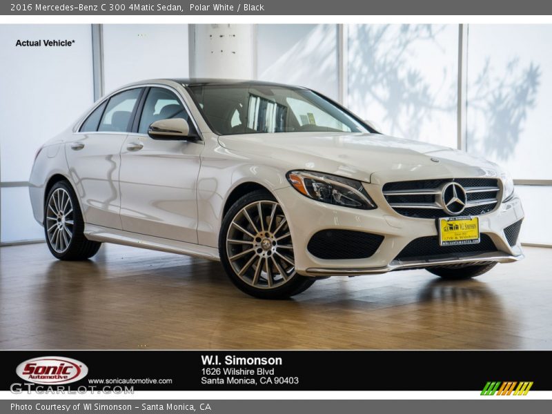 Polar White / Black 2016 Mercedes-Benz C 300 4Matic Sedan