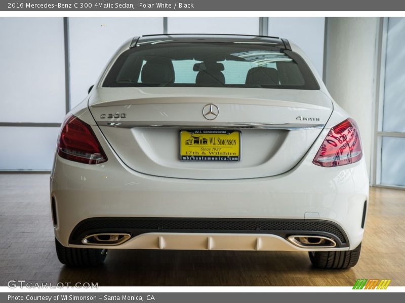 Polar White / Black 2016 Mercedes-Benz C 300 4Matic Sedan