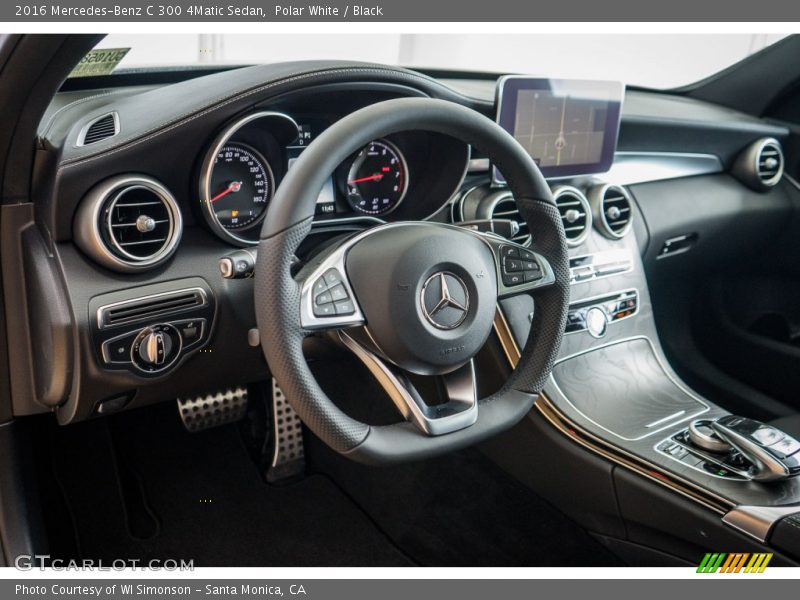 Polar White / Black 2016 Mercedes-Benz C 300 4Matic Sedan