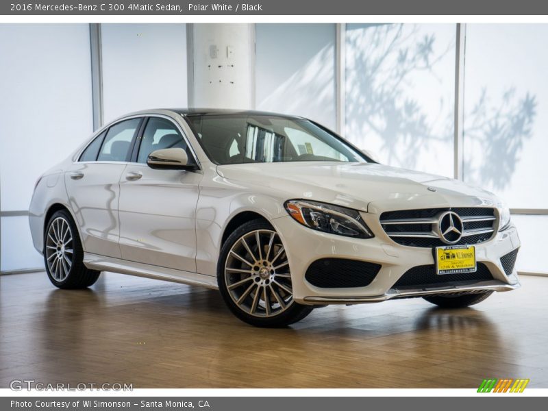 Polar White / Black 2016 Mercedes-Benz C 300 4Matic Sedan