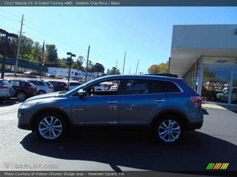 Dolphin Gray Mica / Black 2012 Mazda CX-9 Grand Touring AWD