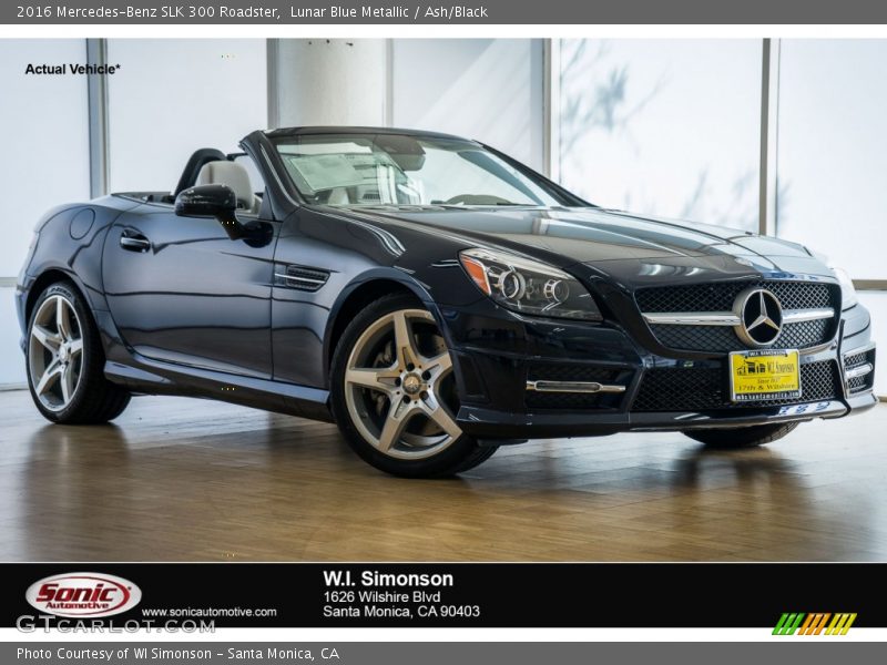 Lunar Blue Metallic / Ash/Black 2016 Mercedes-Benz SLK 300 Roadster