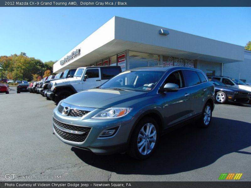 Dolphin Gray Mica / Black 2012 Mazda CX-9 Grand Touring AWD