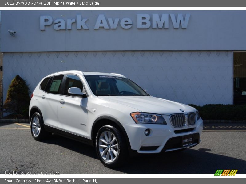 Alpine White / Sand Beige 2013 BMW X3 xDrive 28i