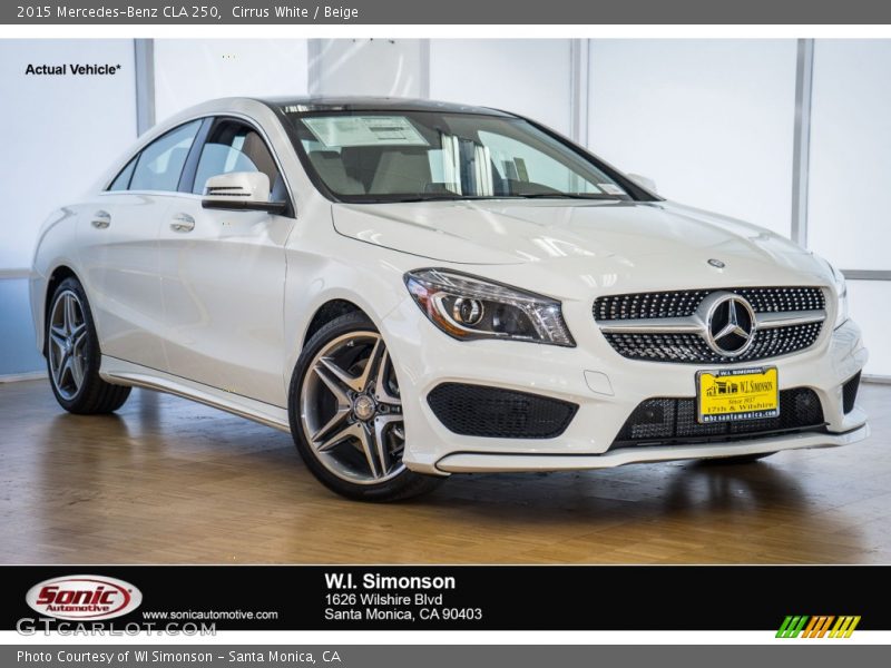 Cirrus White / Beige 2015 Mercedes-Benz CLA 250