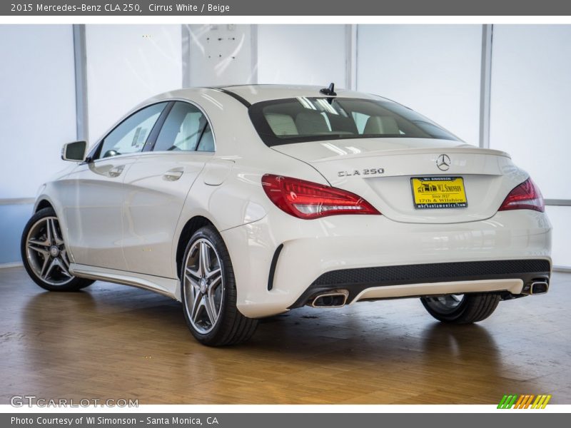 Cirrus White / Beige 2015 Mercedes-Benz CLA 250