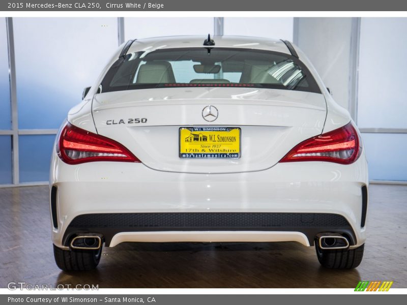 Cirrus White / Beige 2015 Mercedes-Benz CLA 250