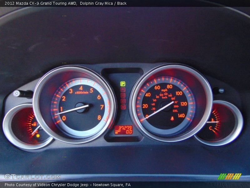 Dolphin Gray Mica / Black 2012 Mazda CX-9 Grand Touring AWD