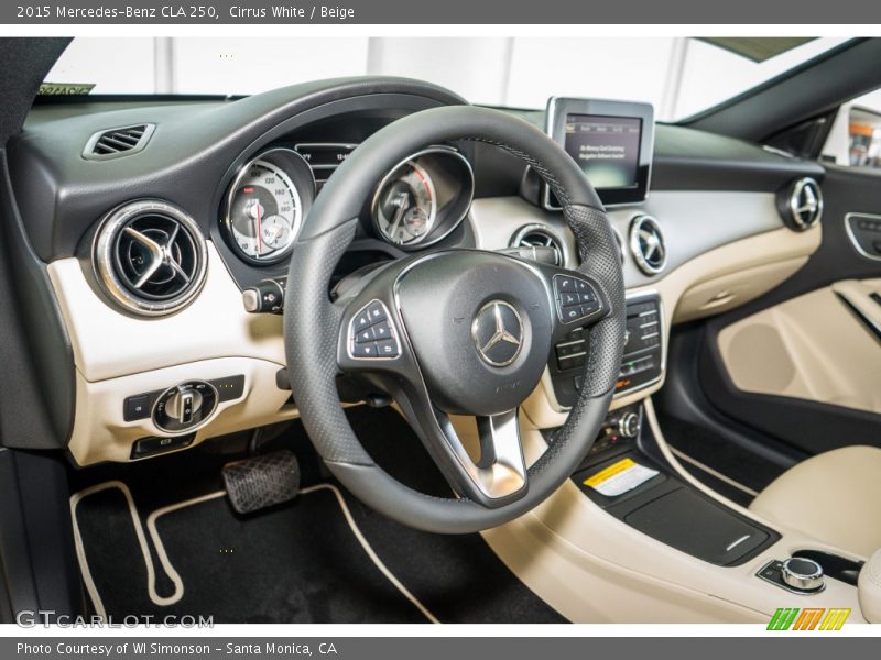 Cirrus White / Beige 2015 Mercedes-Benz CLA 250