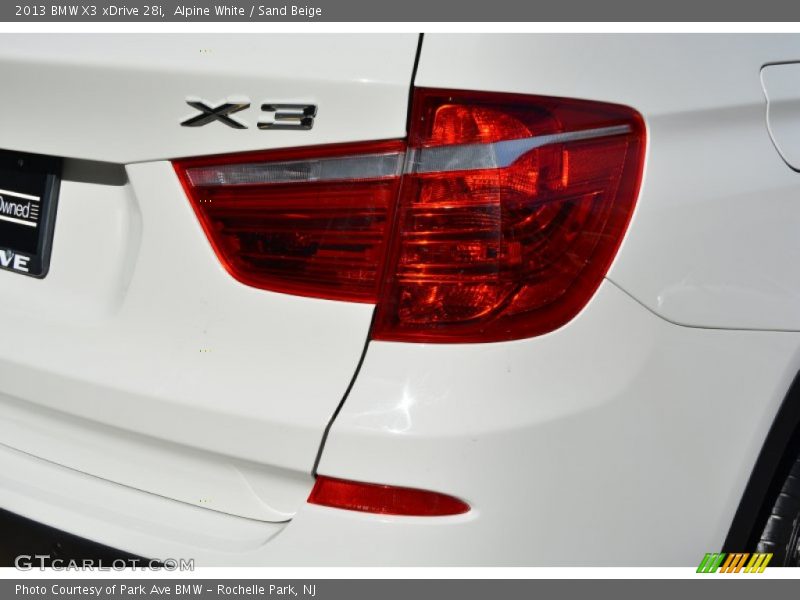 Alpine White / Sand Beige 2013 BMW X3 xDrive 28i