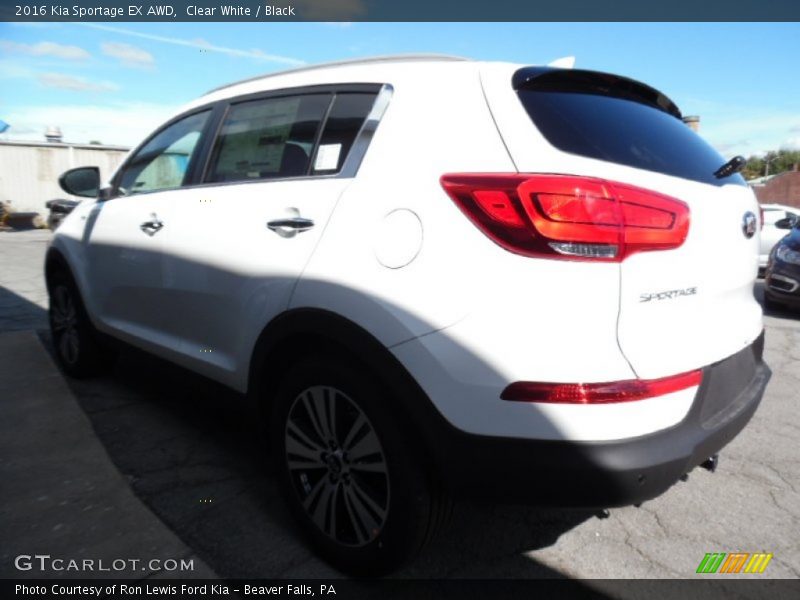 Clear White / Black 2016 Kia Sportage EX AWD