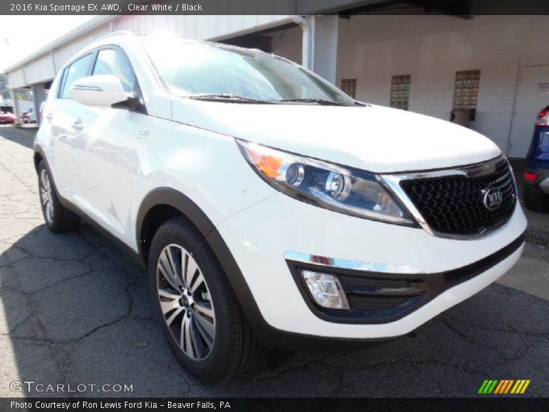 Clear White / Black 2016 Kia Sportage EX AWD