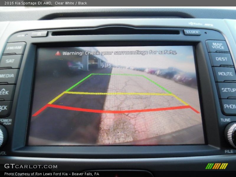 Clear White / Black 2016 Kia Sportage EX AWD