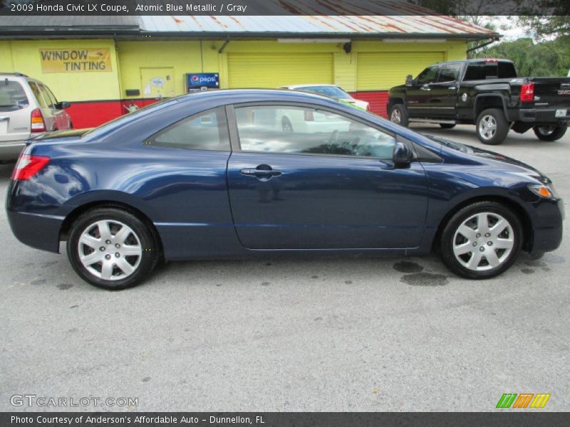 Atomic Blue Metallic / Gray 2009 Honda Civic LX Coupe