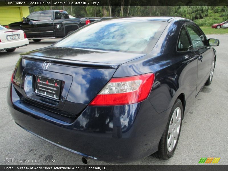 Atomic Blue Metallic / Gray 2009 Honda Civic LX Coupe