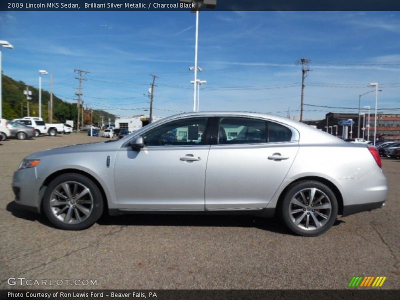 Brilliant Silver Metallic / Charcoal Black 2009 Lincoln MKS Sedan