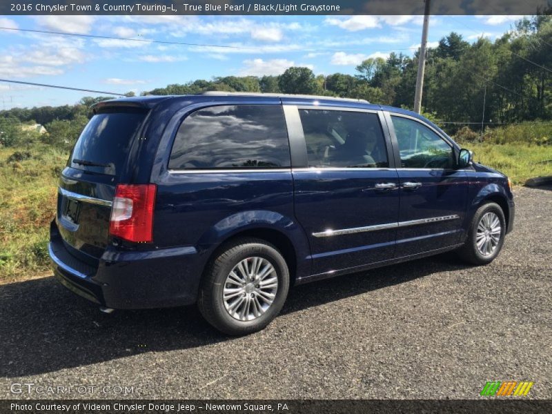 True Blue Pearl / Black/Light Graystone 2016 Chrysler Town & Country Touring-L