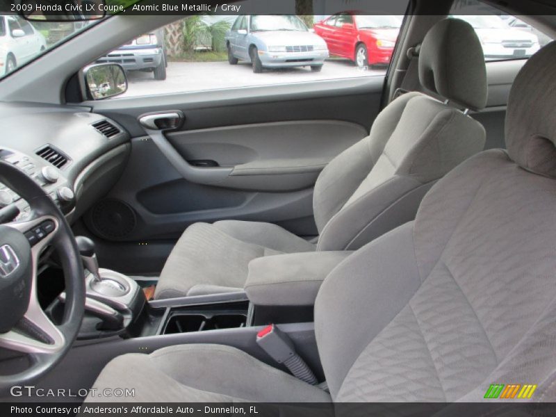 Atomic Blue Metallic / Gray 2009 Honda Civic LX Coupe