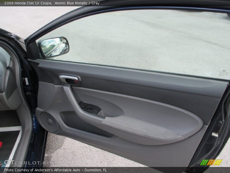 Atomic Blue Metallic / Gray 2009 Honda Civic LX Coupe