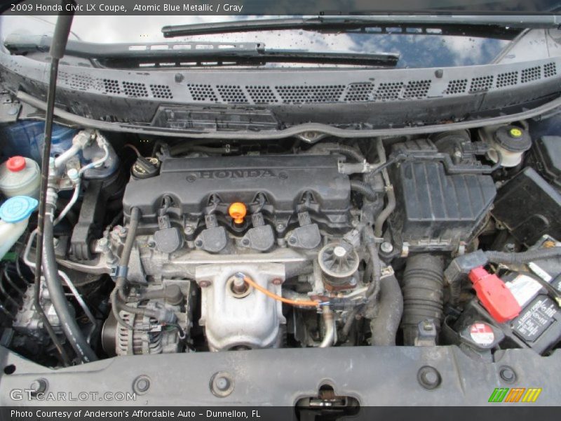 Atomic Blue Metallic / Gray 2009 Honda Civic LX Coupe
