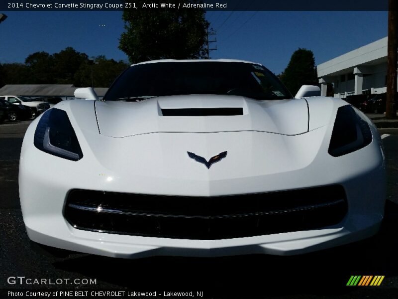 Arctic White / Adrenaline Red 2014 Chevrolet Corvette Stingray Coupe Z51