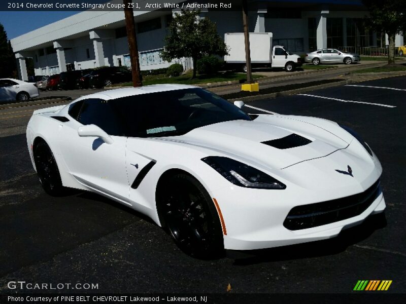 Arctic White / Adrenaline Red 2014 Chevrolet Corvette Stingray Coupe Z51