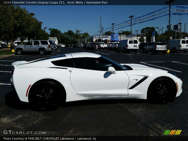 Arctic White / Adrenaline Red 2014 Chevrolet Corvette Stingray Coupe Z51