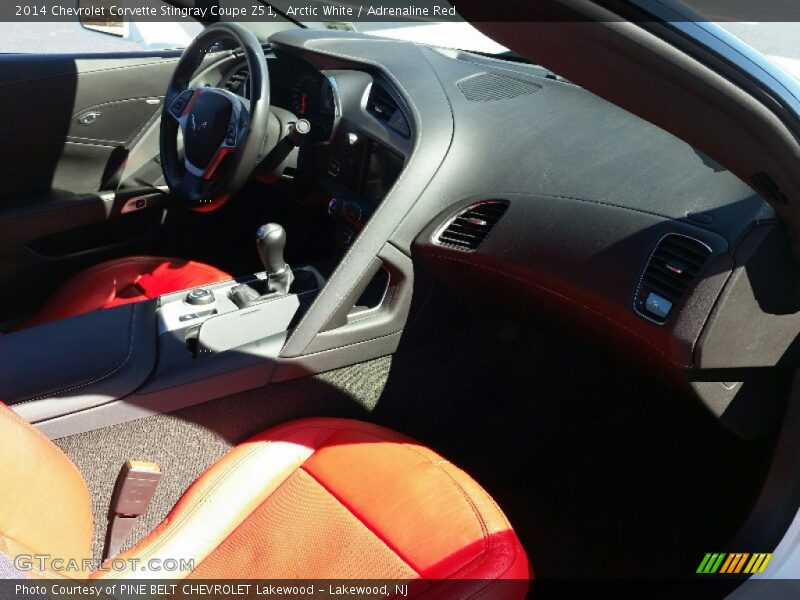 Arctic White / Adrenaline Red 2014 Chevrolet Corvette Stingray Coupe Z51