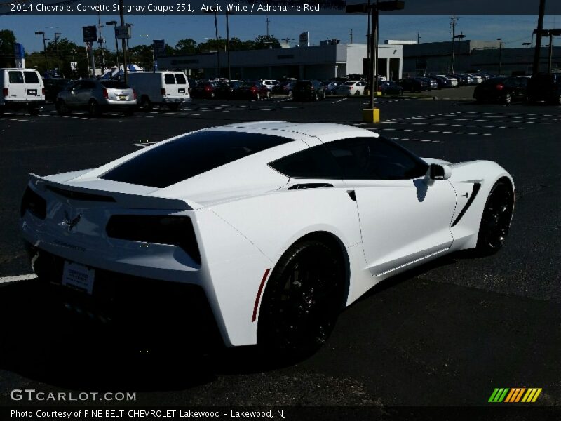 Arctic White / Adrenaline Red 2014 Chevrolet Corvette Stingray Coupe Z51