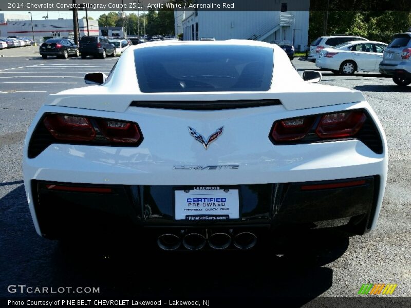 Arctic White / Adrenaline Red 2014 Chevrolet Corvette Stingray Coupe Z51