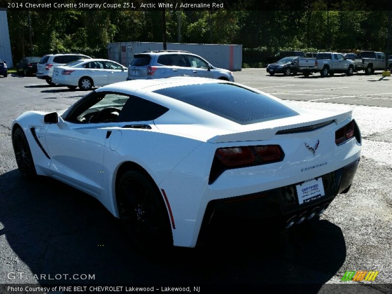 Arctic White / Adrenaline Red 2014 Chevrolet Corvette Stingray Coupe Z51