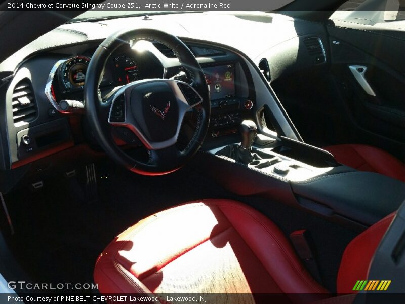Arctic White / Adrenaline Red 2014 Chevrolet Corvette Stingray Coupe Z51