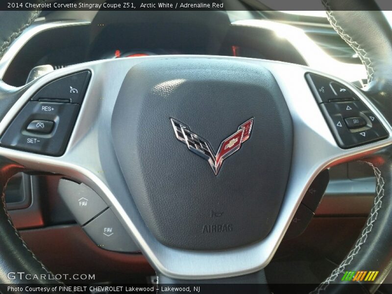 Arctic White / Adrenaline Red 2014 Chevrolet Corvette Stingray Coupe Z51
