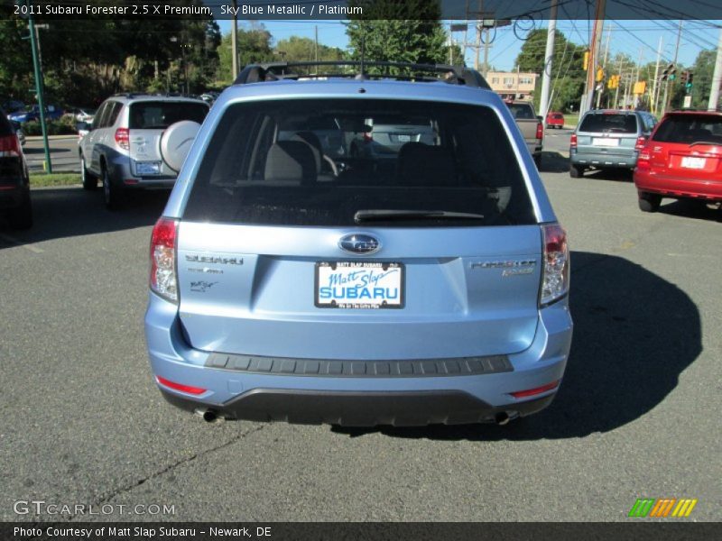 Sky Blue Metallic / Platinum 2011 Subaru Forester 2.5 X Premium