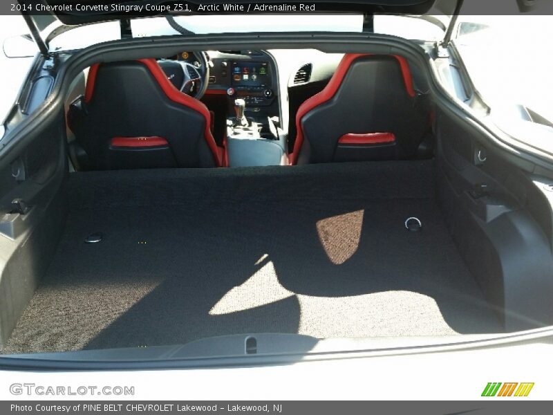 Arctic White / Adrenaline Red 2014 Chevrolet Corvette Stingray Coupe Z51