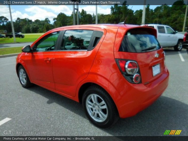 Inferno Orange Metallic / Dark Pewter/Dark Titanium 2012 Chevrolet Sonic LT Hatch