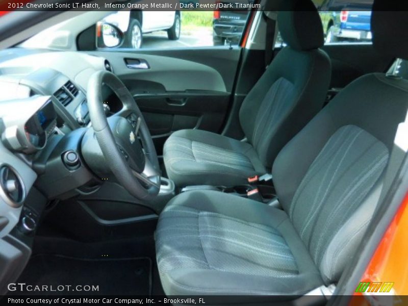 Inferno Orange Metallic / Dark Pewter/Dark Titanium 2012 Chevrolet Sonic LT Hatch