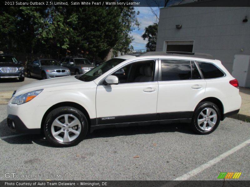 Satin White Pearl / Warm Ivory Leather 2013 Subaru Outback 2.5i Limited