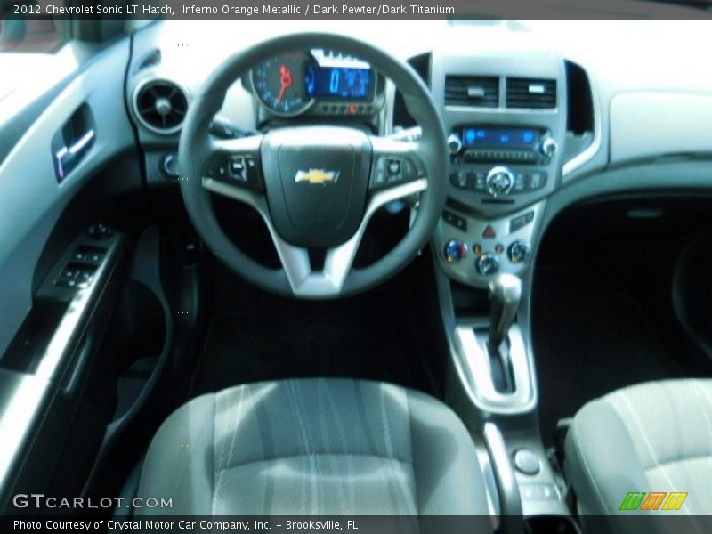 Inferno Orange Metallic / Dark Pewter/Dark Titanium 2012 Chevrolet Sonic LT Hatch