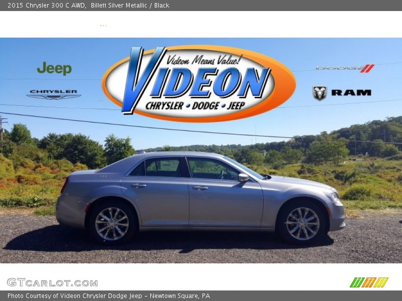 Billett Silver Metallic / Black 2015 Chrysler 300 C AWD