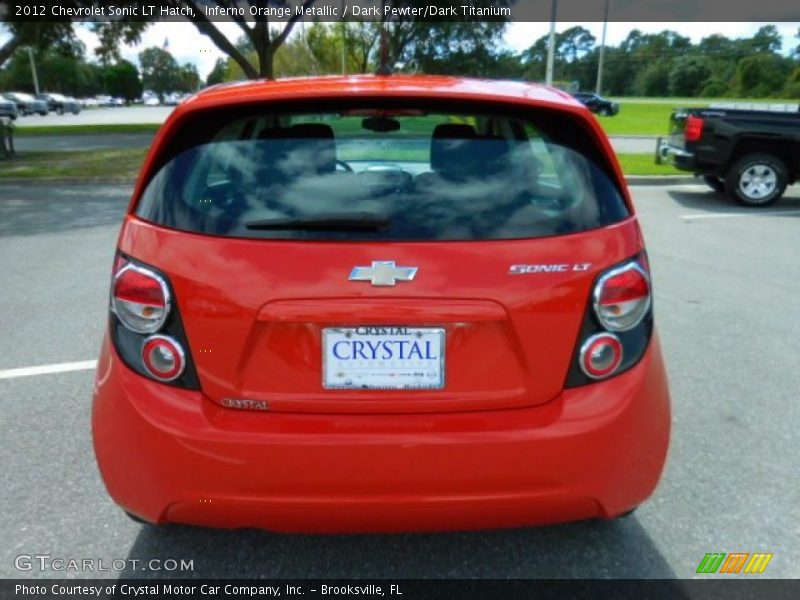 Inferno Orange Metallic / Dark Pewter/Dark Titanium 2012 Chevrolet Sonic LT Hatch